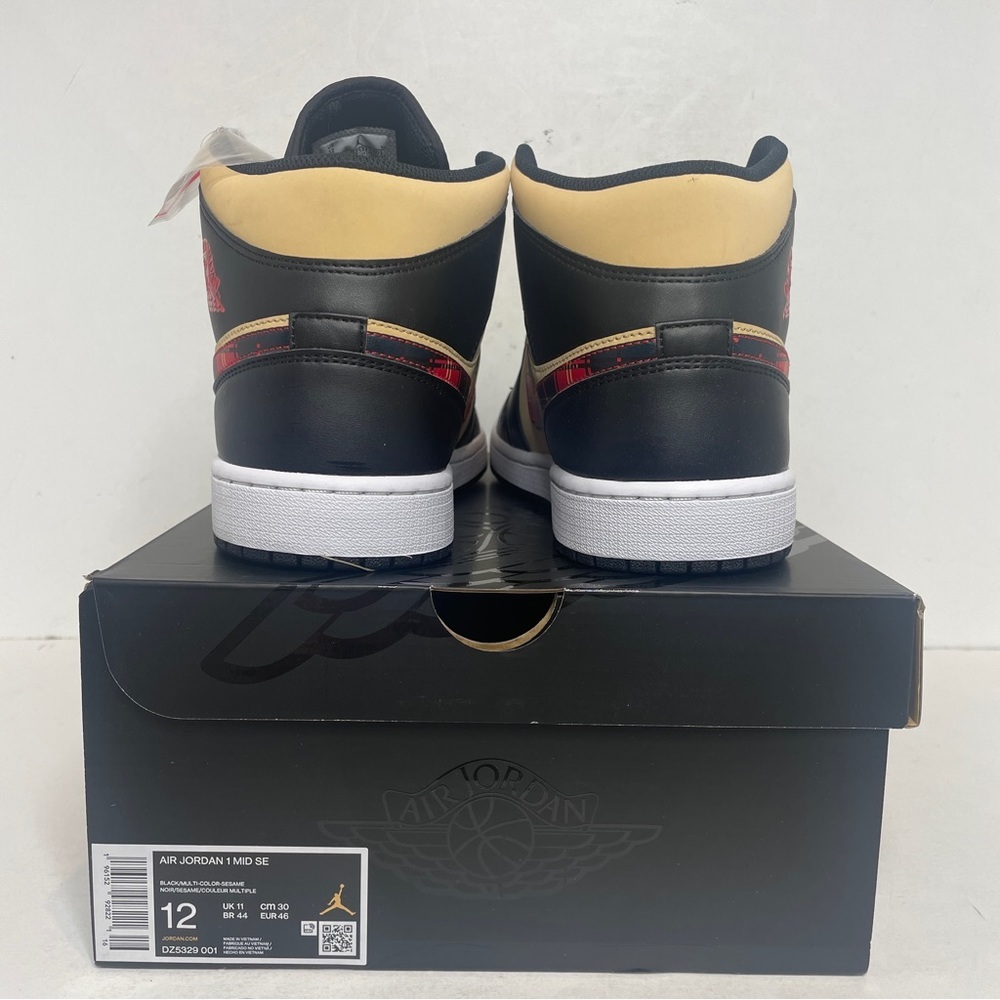 Nike Air Jordan 1 Retro Mid “Tartan Swoosh” 2022 - Picture 4 of 4